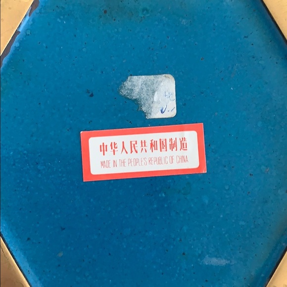 RARE Blue Cloisonné Vase - Picture 9 of 9